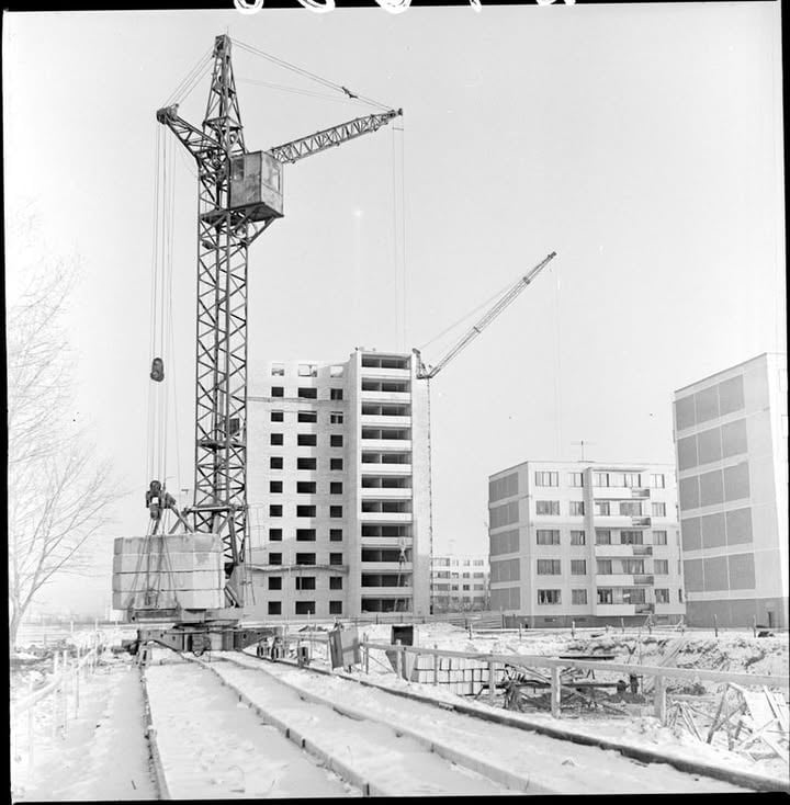 Vaclovas Radavičius. Lieporių mikrorajonas. Taškento statyba. Apie 1968 m. Šiaulių „Aušros“ muziejus