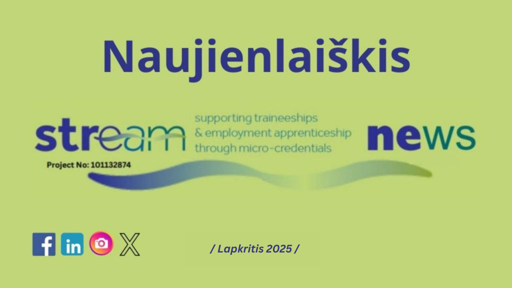 STREAM – mikrokredencialai profesiniam mokymui – pristato lapkričio mėnesio naujienlaiškį! – chamber.lt