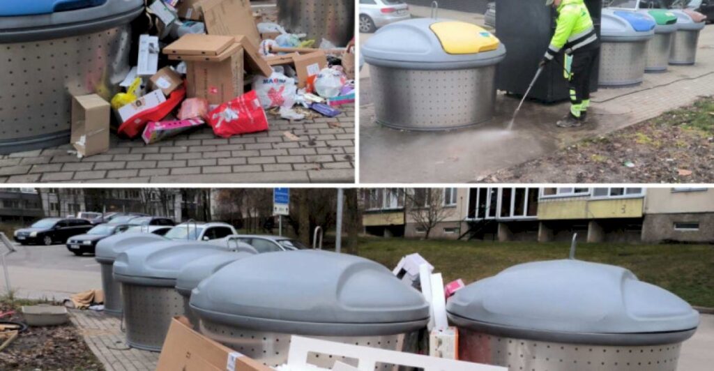 Alytaus regiono atliekų tvarkymo centras atkreipia dėmesį į netvarką prie konteinerių aikštelių