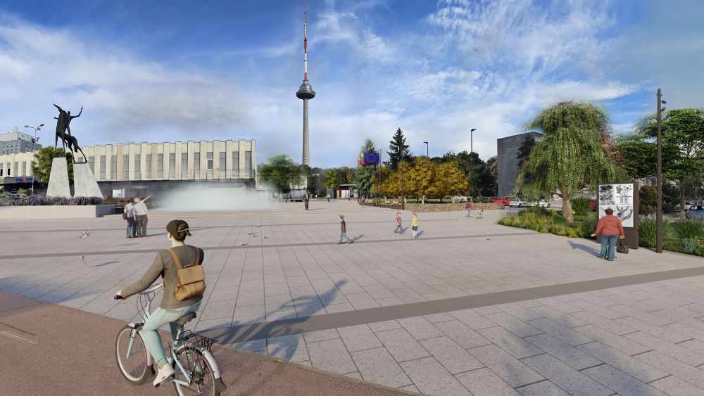 Lazdynuose atnaujins aikštę šalia „Ryto“ skulptūros