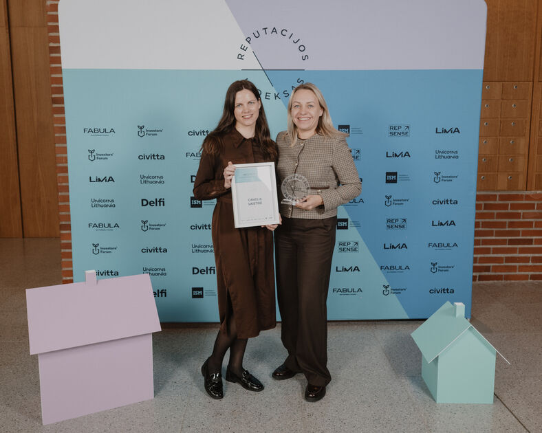 „Camelia“ pripažinta geriausią reputaciją turinčia įmone Lietuvoje